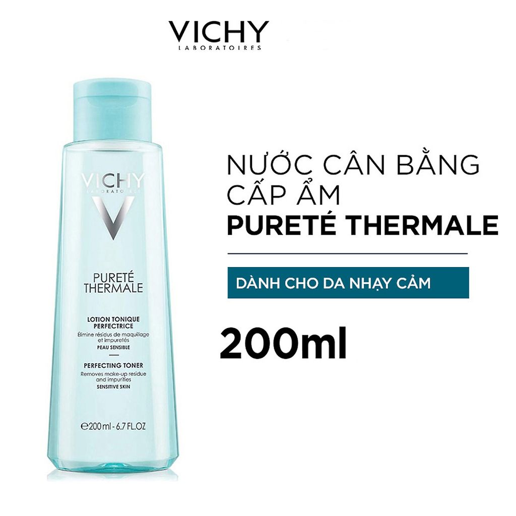 Nước Cân Bằng Cấp Ẩm Dành Cho Da Nhạy Cảm Vichy Pureté Thermale Perfecting Toner Sensitive Skin 200ml