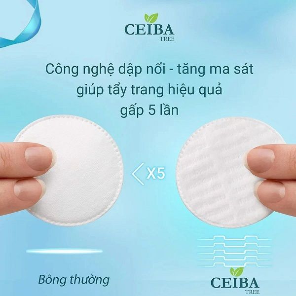 Bông Tẩy Trang Ceiba 100% Chất Liệu Cotton