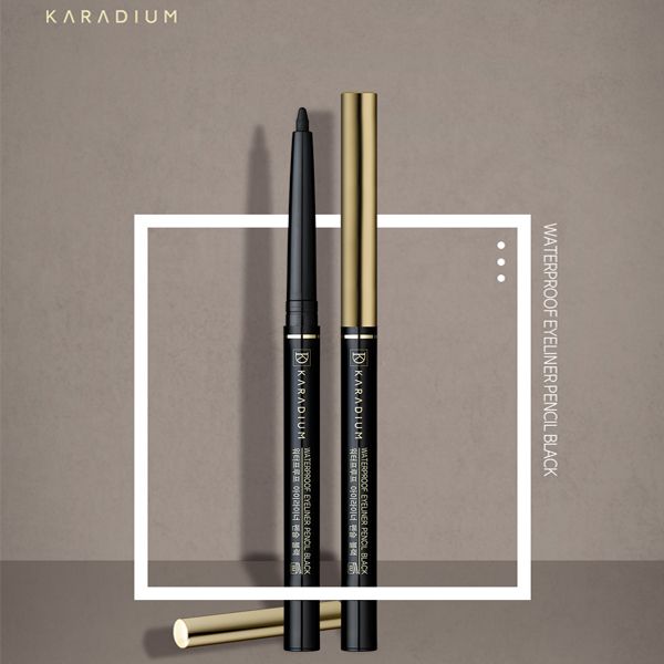 Chì kẻ mắt Karadium Waterproof eyeliner Pencil Black 0.35g