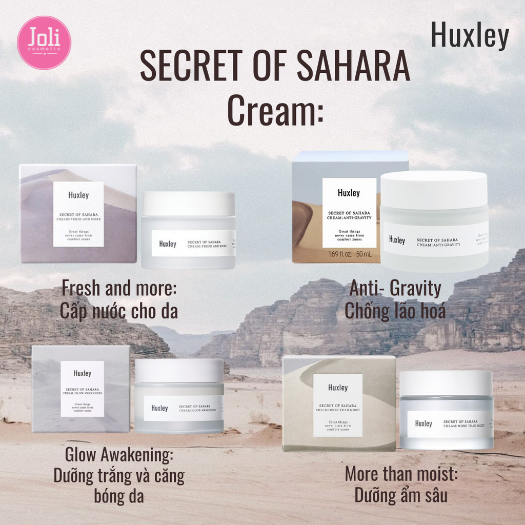 Kem Dưỡng Chống Lão Hoá Huxley Secret Of Sahara Cream Anti-Gravity 50ml