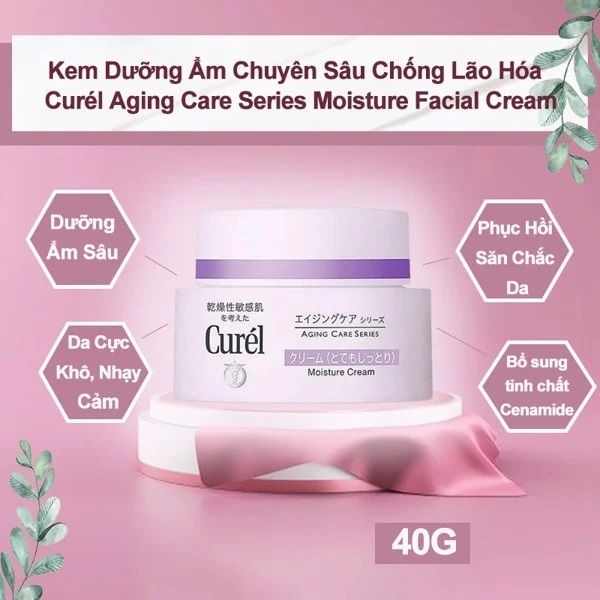 Gel Dưỡng Ẩm Chống Lão Hóa Curel Aging Care Series Moisture Facial Gel 40g