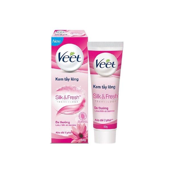 Kem Tẩy Lông Veet Silk & Fresh Dành Cho Da Thường Lotus Milk & Jasmine