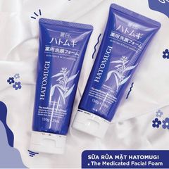 Sữa Rửa Mặt Ngừa Mụn Sáng Da Hatomugi Acne Care & Facial Washing 130g