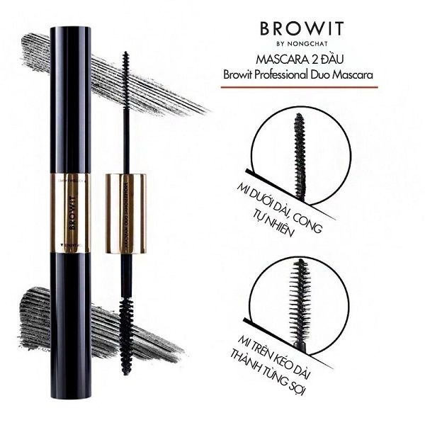 Mascara 2 Đầu chống nước Browit By Nongchat Professional Duo Mascara #Sexy Black