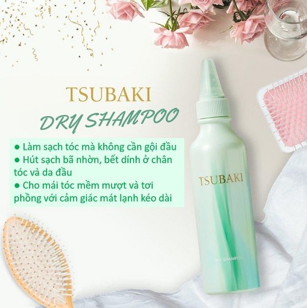 Dầu Gội Khô Tsubaki Dry Shampoo 180ml