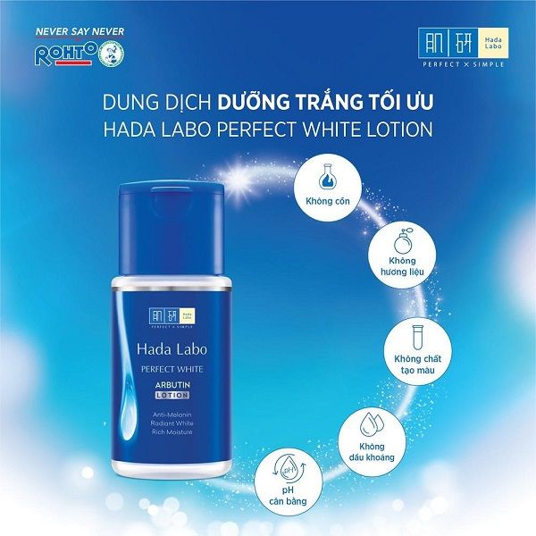 Dung Dịch Dưỡng Da Sáng Mịn Hada Labo Perfect White Arbutin Lotion 100ml