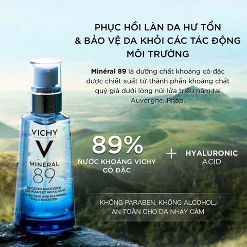 Dưỡng Chất Vichy Mineral 89 Giàu Khoáng Chất Phục Hồi Chuyên Sâu