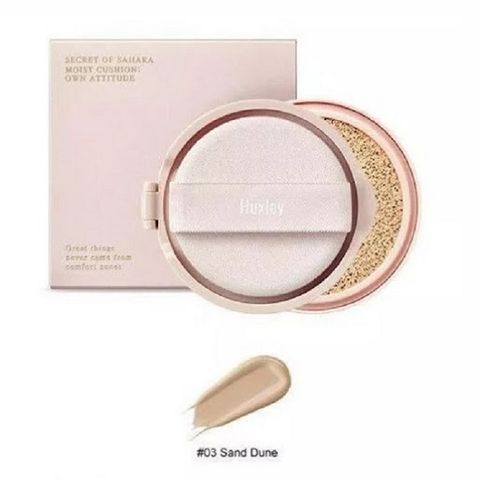 Lõi Phấn Nước Che Phủ Dưỡng Ẩm Huxley Secret Of Sahara Moist Cushion Own Attitude #3sand 12g