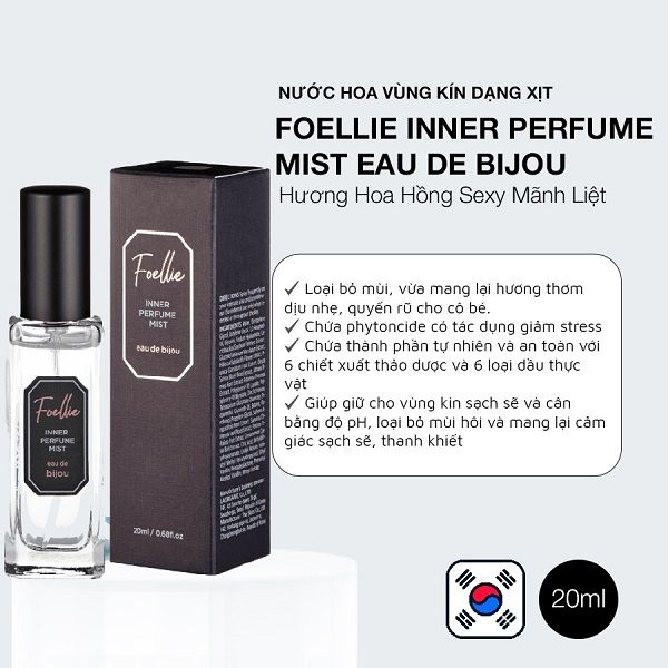 Xịt Thơm Vùng Kín Foellie Inner Perfume Mist 20ml