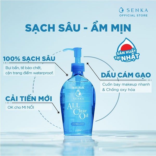 Dầu Tẩy Trang Làm Sạch Sâu Senka All Clear Oil 230ml