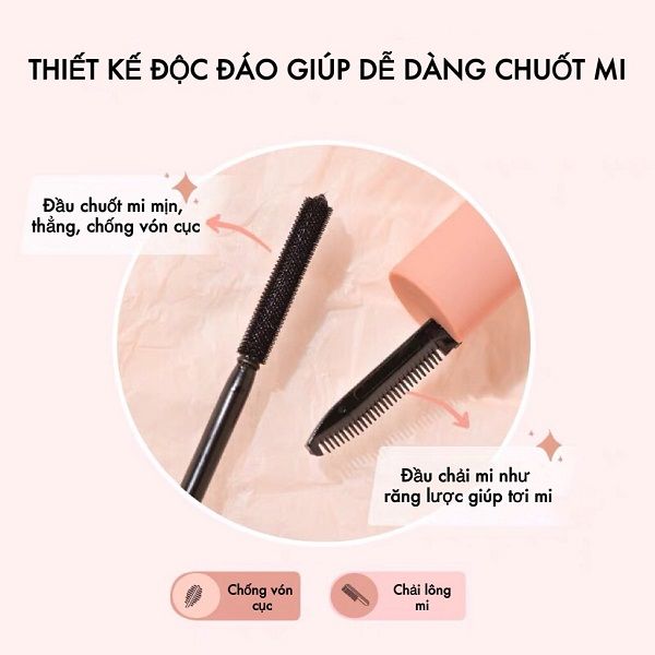 Mascara 2 Đầu Làm Dài Và Cong Mi Gogo Tales Flying Feather Lengthen 10g