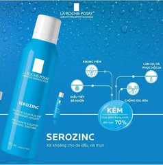 Xịt Khoáng Cho Da Dầu Mụn La Roche-Posay Serozinc Zinc Sulfate Solution Cleansing Soothing