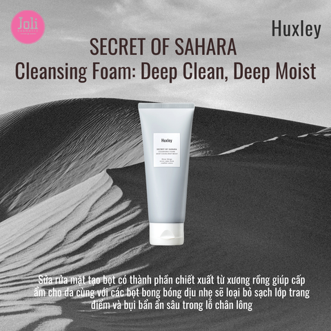 Sữa Rửa Mặt Tạo Bọt Làm Sạch Sâu Dưỡng Ẩm Da Huxley Cleansing Foam Deep Clean Deep Moist 100g