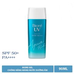 Gel Chống Nắng Dưỡng Ẩm Biore UV Aqua Rich Watery Gel SPF50+ PA++++ 90ml