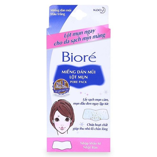 Miếng Dán Mũi Lột Mụn Biore Không Hương (4 Miếng) Pore Pack