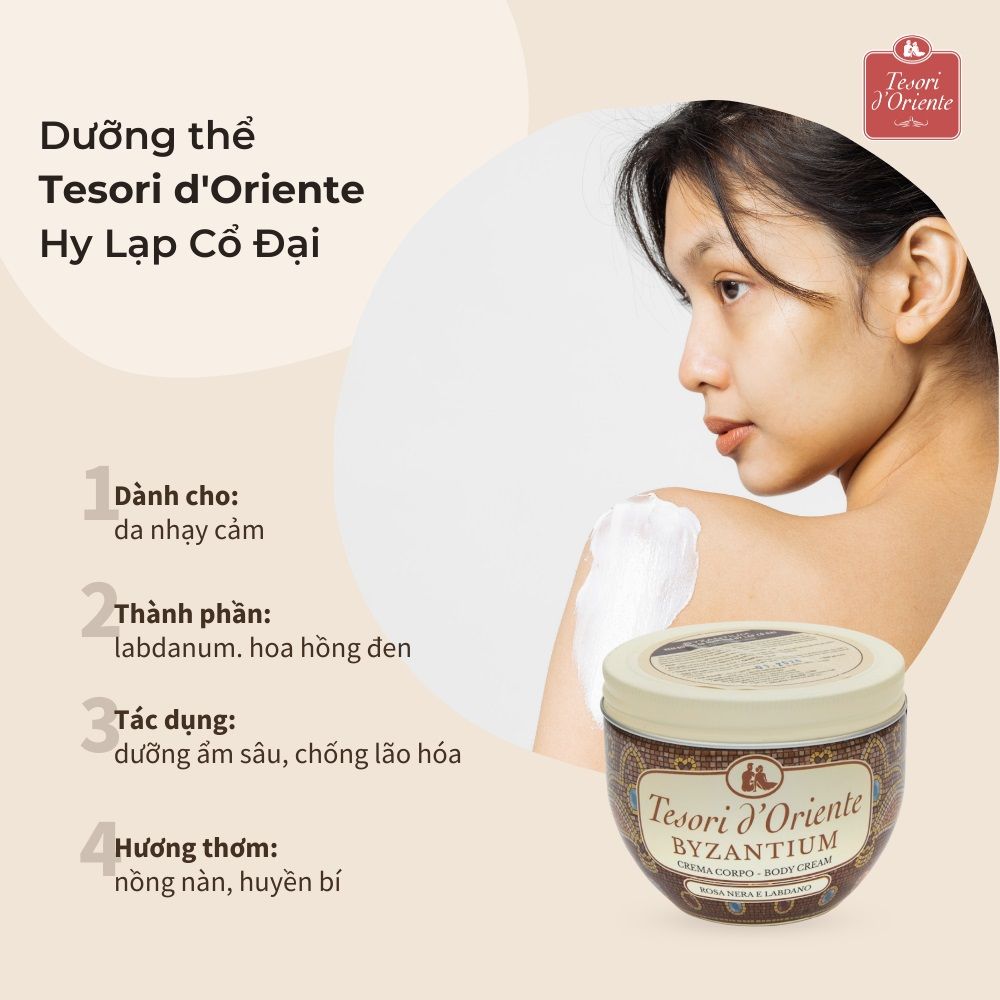 Kem Dưỡng Thể Hương Nước Hoa Tesori D'Oriente Body Cream 300ml