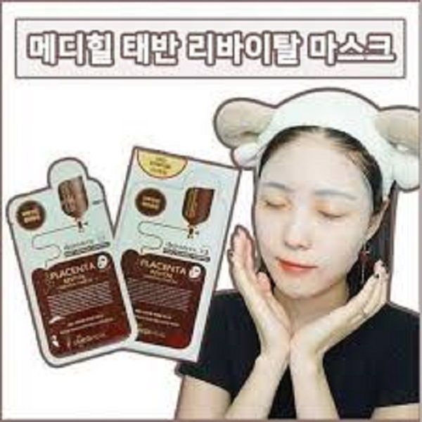 Mặt Nạ Mediheal Hỗ Trợ Phục Hồi Da Chiết Xuất Nhau Thai Cừu 25ml Placenta Revital Essential Mask EX