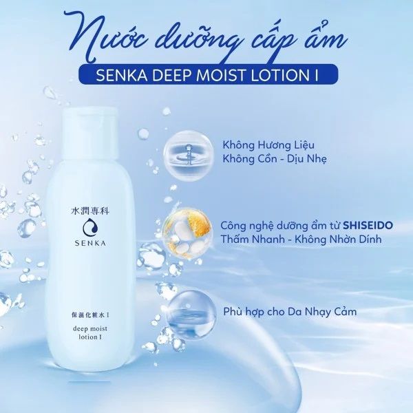 Nước Cân Bằng Dưỡng Ẩm Senka Deep Moist Lotion I 200ml