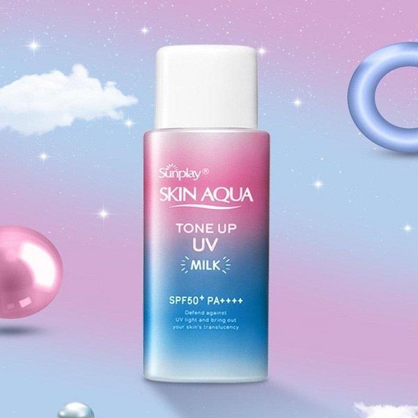 Sữa Chống Nắng Hiệu Chỉnh Sắc Da Sunplay Skin Aqua Tone Up UV Milk Lavender SPF50+/PA++++ 50g