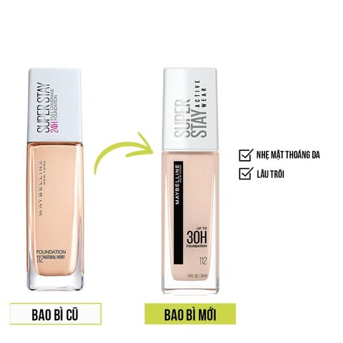 Kem Nền Maybelline Superstay Active Wear Foundation 30H 30ml