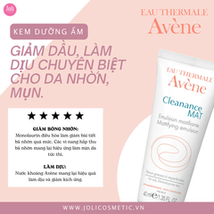 Kem Dưỡng Kiềm Dầu Cho Da Nhờn Mụn Avene Cleanance Mat Mattifying Emulsion 40ml