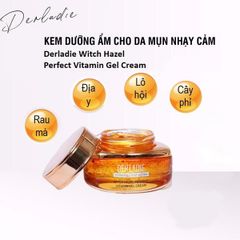 Kem Dưỡng Ẩm Cho Da Mụn Giảm Thâm Derladie Witch Hazel Perfect Vitamin Gel Cream 55ml