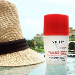 Lăn Khử Mùi Ngăn Mồ Hôi Giữ Khô Thoáng Suốt 72h Vichy Déodorant Detranspirant Intensif 50ml