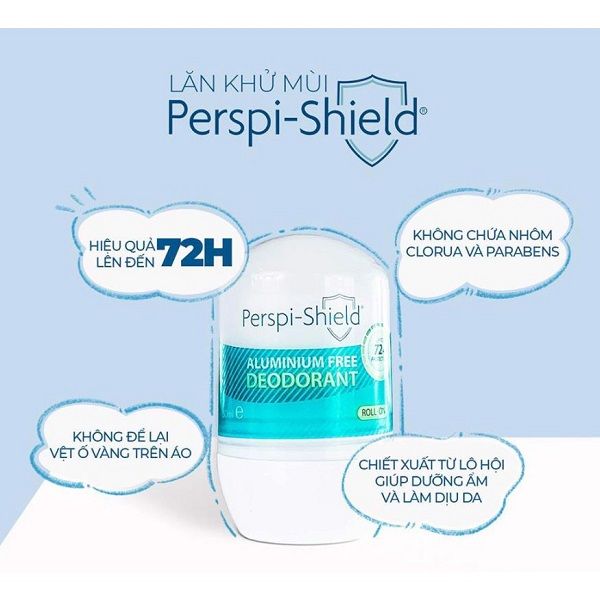 Lăn Khử Mùi Perspi-Shield 72H Aluminium Free Deodorant Roll On 50ml