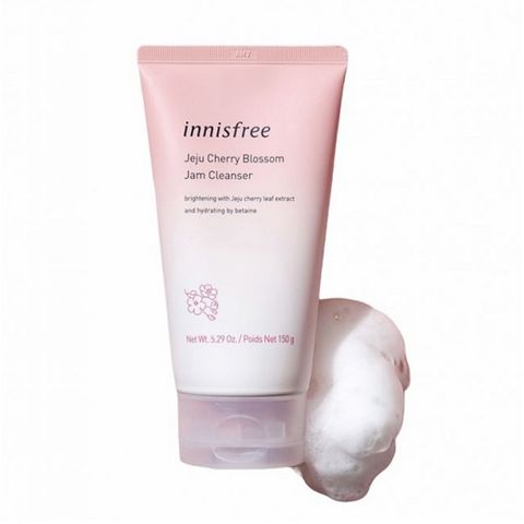 Sữa Rửa Mặt Dưỡng Ẩm Sáng Da Innisfree Jeju Cherry Blossom Jam Cleanser 150g