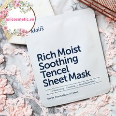 Mặt Nạ Klairs Dưỡng Ẩm & Làm Dịu Da 23ml Rich Moist Soothing Sheet Mask