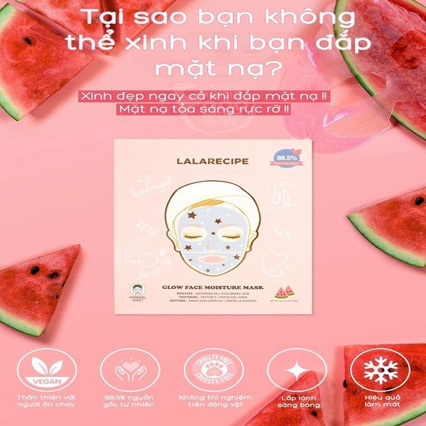 Mặt Nạ Dưỡng Ẩm Làm Căng Bóng Da Lalarecipe Glow Face Mask