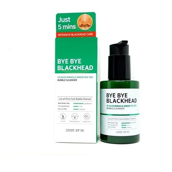 Sữa Rửa Mặt Sủi Bọt Some By Mi Bye Bye Blackhead Miracle Green Tea Tox Bubble Cleanser 120g