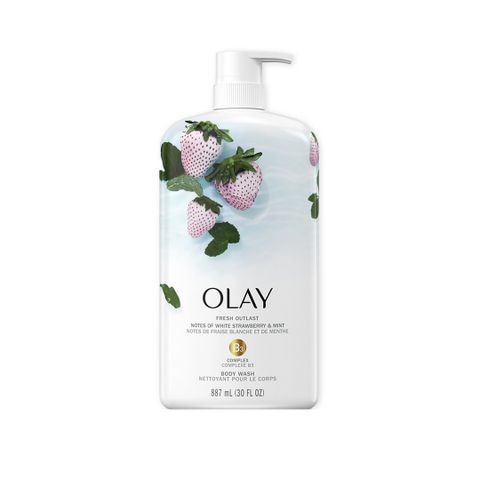 Sữa Tắm Olay Fresh Outlast White Strawberry & Mint Body Wash 887ml