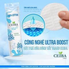 Bông Tẩy Trang Ceiba 100% Chất Liệu Cotton