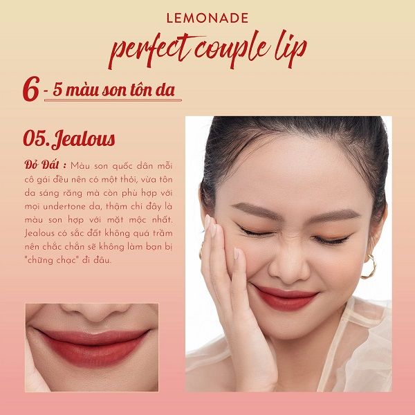 Son Kem Lì 2 Đầu Lemonade Perfect Couple Lip Version 2