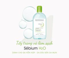 Nước Tẩy Trang Bioderma Dành Cho Da Dầu & Hỗn Hợp Sébium H2O