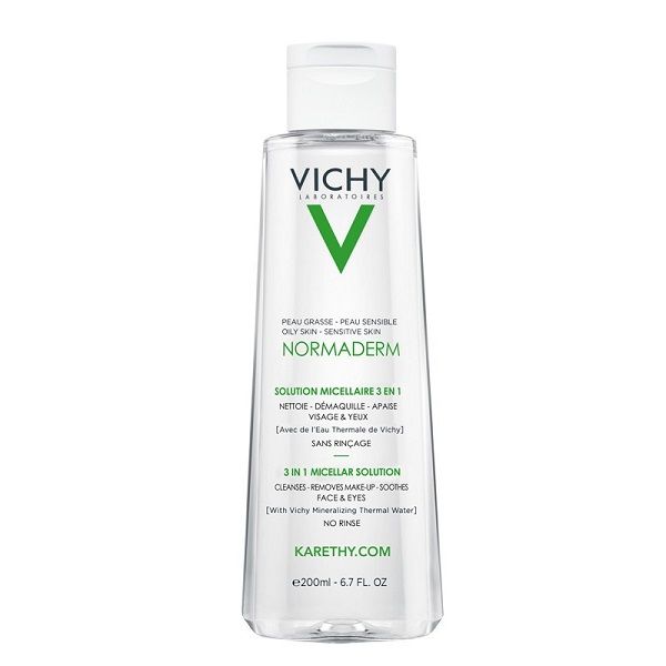 Nước Tẩy Trang dành Cho Da Dầu, Da Mụn Vichy Normaderm Solution Micellaire 3 en 1
