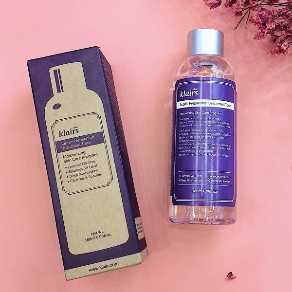 Nước Hoa Hồng Klairs Không Mùi Cho Da Nhạy Cảm 180ml Supple Preparation Unscented Toner