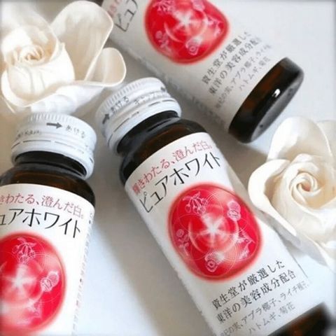 Nước Uống Collagen Shiseido Trắng Da Pure White Nhật Bản (Hộp 10 chai x 50ml )