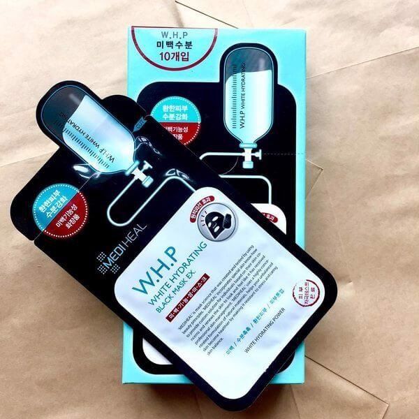 Mặt Nạ Than Hoạt Tính Giúp Làm Trắng Da Mediheal W.H.P White Hydrating Black Mask