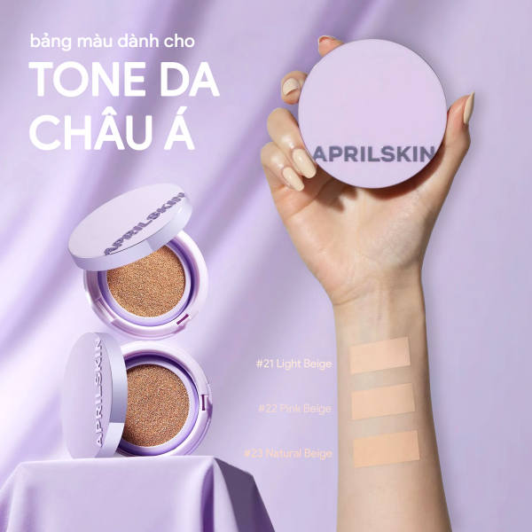 Phấn Nước April Skin Ultra Slim Cushion SPF50+/PA+++ (Tặng Kèm Lõi)