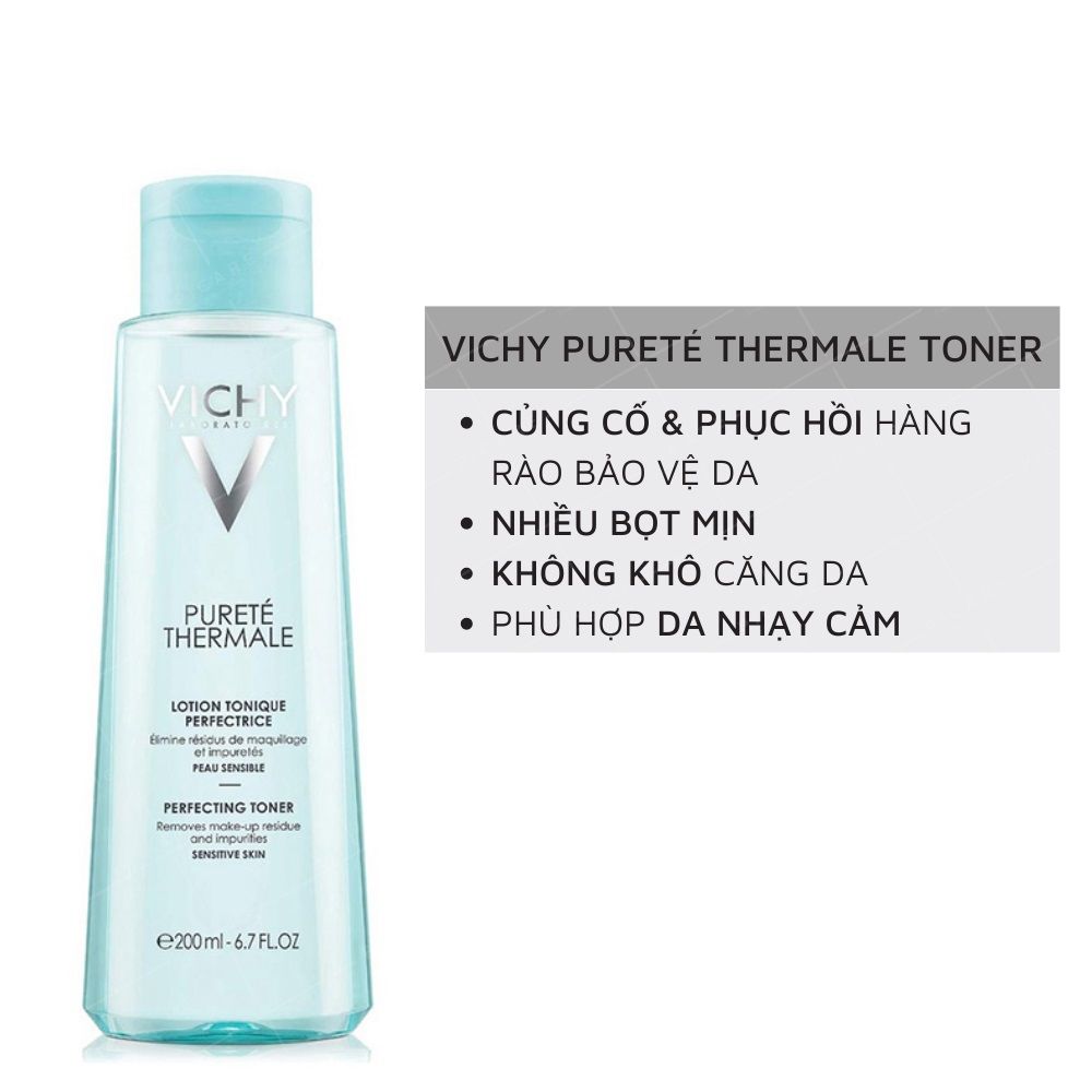 Nước Cân Bằng Cấp Ẩm Dành Cho Da Nhạy Cảm Vichy Pureté Thermale Perfecting Toner Sensitive Skin 200ml