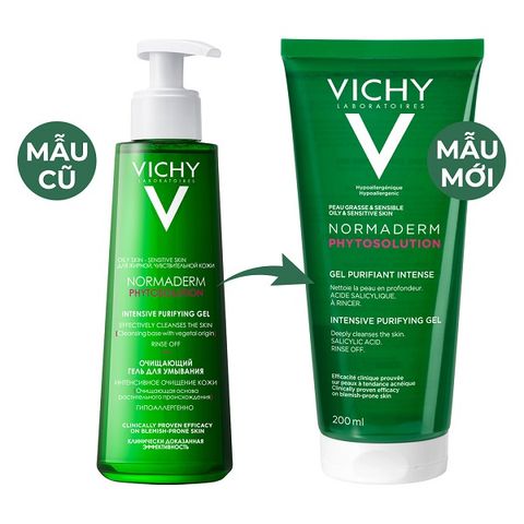 Sữa Rửa Mặt Giảm Bã Nhờn Vichy Normaderm Phytosolution Intensive Purifying Gel