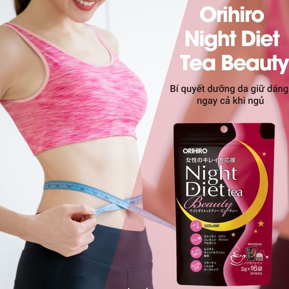 Trà Giảm Cân Ban Đêm Orihiro Night Diet Tea Beauty 16 Gói