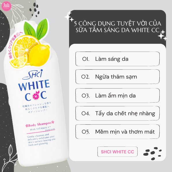 Sữa Tắm Dưỡng Sáng Da SHCI White CC Body Shampoo 360ml