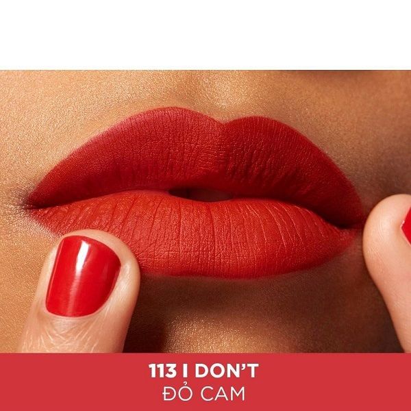 Son Kem Lì Nhẹ Môi Cao Cấp L'Oréal Paris 113 I Don't + 129 I lead 7ml Rouge Signature
