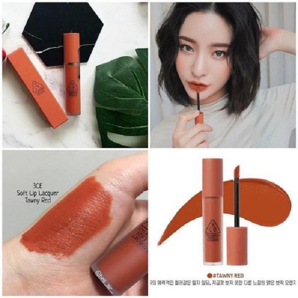 Son 3CE Soft Lip Lacquer #Tawny Red