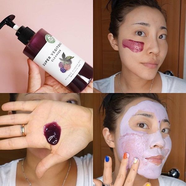 Sữa Rửa Mặt Rau Củ BYVIBES WONDER BATH Super Purple Vegitoks Cleanser 300ml