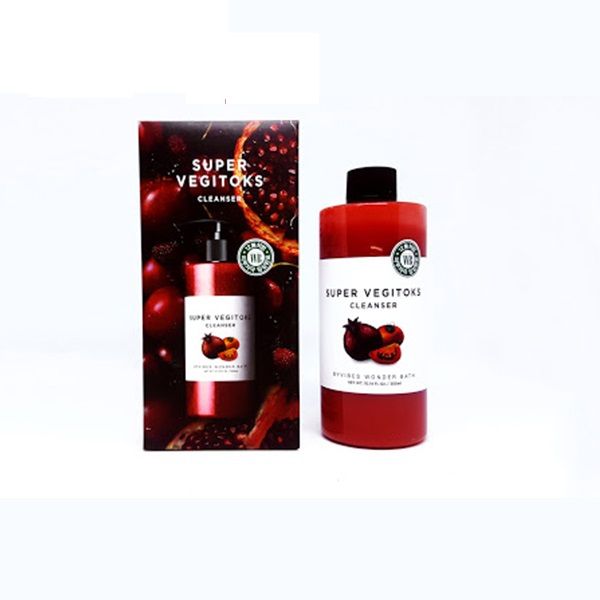 Sữa Rửa Mặt Rau Củ BYVIBES WONDER BATH Làm Sáng Da Super Vegitoks Cleanser Red 300ml
