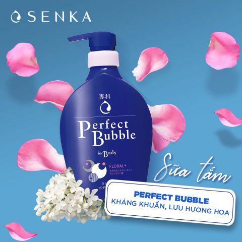 Sữa Tắm Dưỡng Ẩm Hương Hoa Tươi Mát Senka Perfect Bubble for Body Floral Plus 500ml